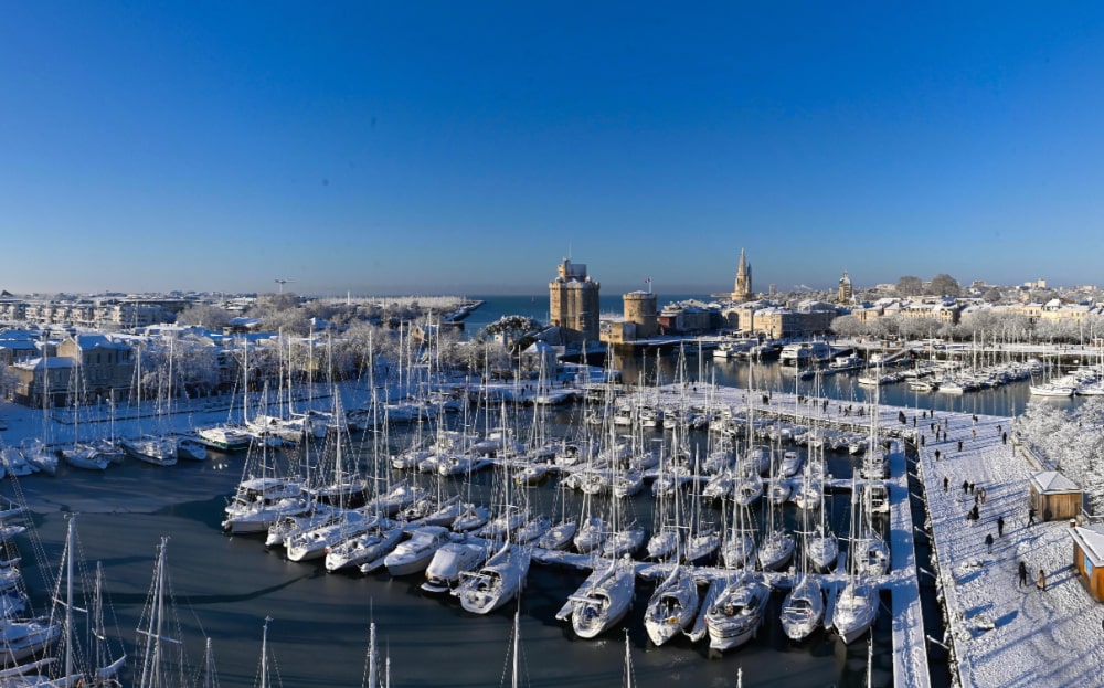 port La Rochelle neige